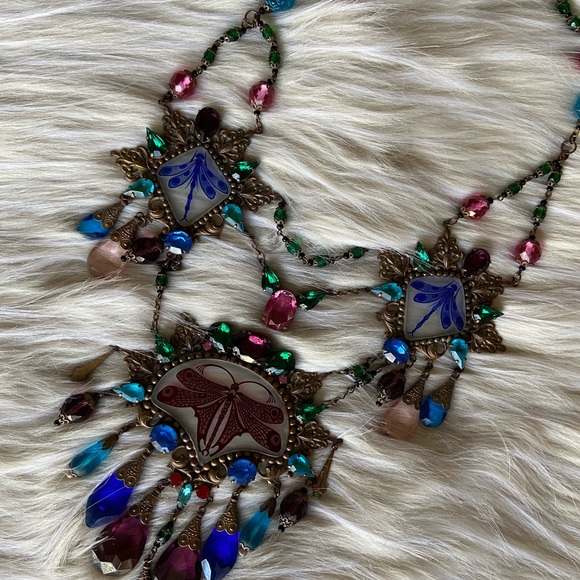 Antique Czech glass necklace rare find - Picture 3 of 9